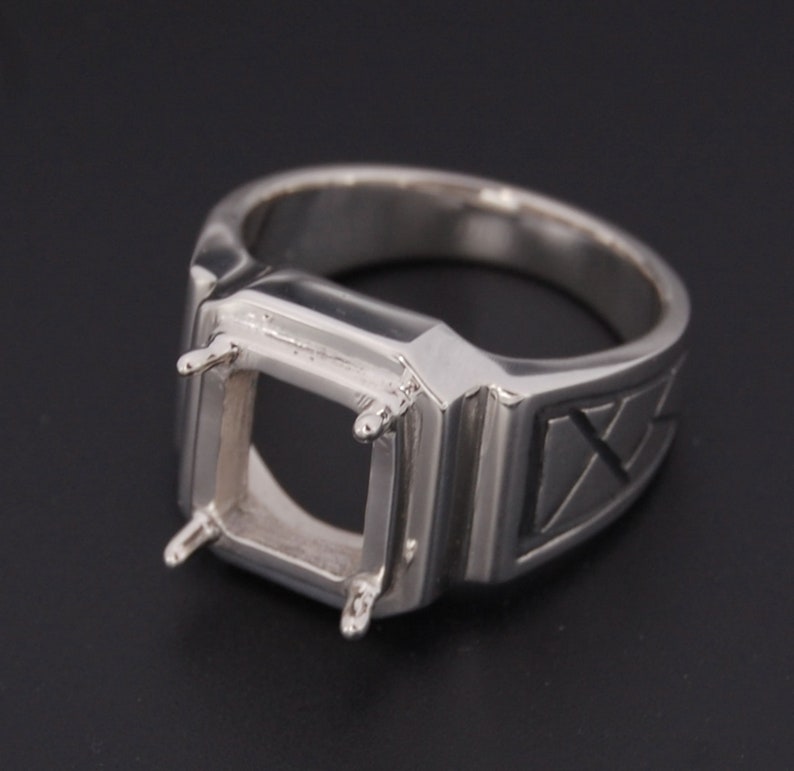 Mens setting rings sterling silver 925 semi mountings base Etsy