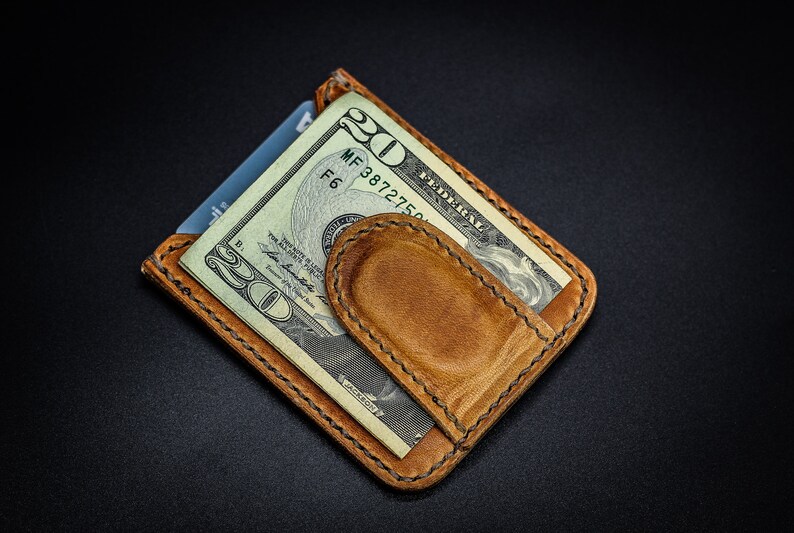 Horween Leather Money Clip Wallet Etsy - image 0