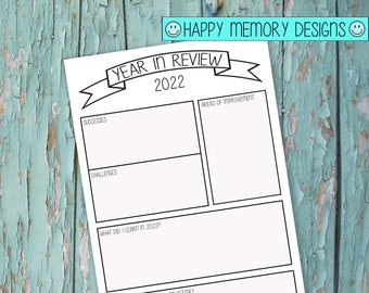 Bullet Journal - Resumen del año 2022 - Descarga digital / Imprimible