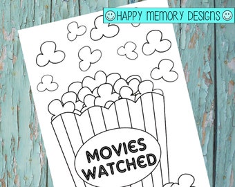 Rastreador Bullet Journal - Películas - Descarga digital / Imprimible