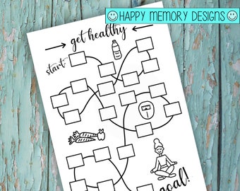 Bullet Journal - Rastreador de pérdida de peso - Descarga digital / Imprimible