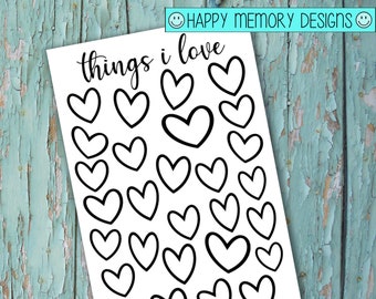 Rastreador Bullet Journal - Gratitud de febrero - Descarga digital / Imprimible