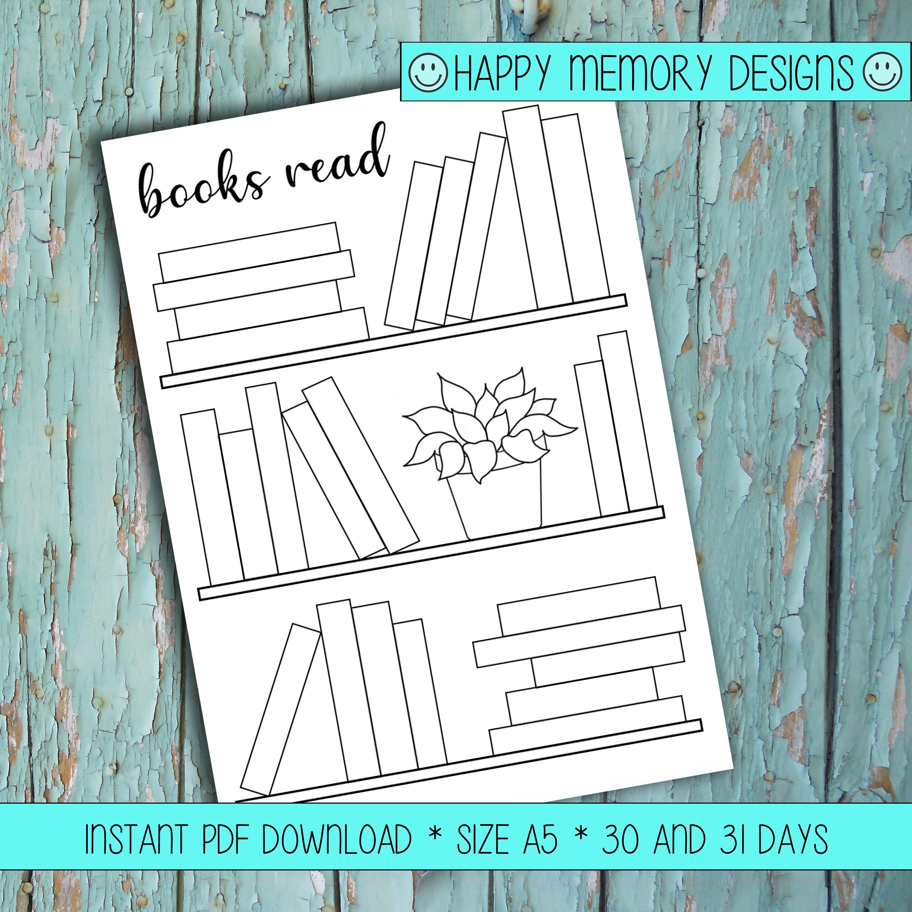 Bullet Journal tracker Reading Log Books Read Book Etsy 日本