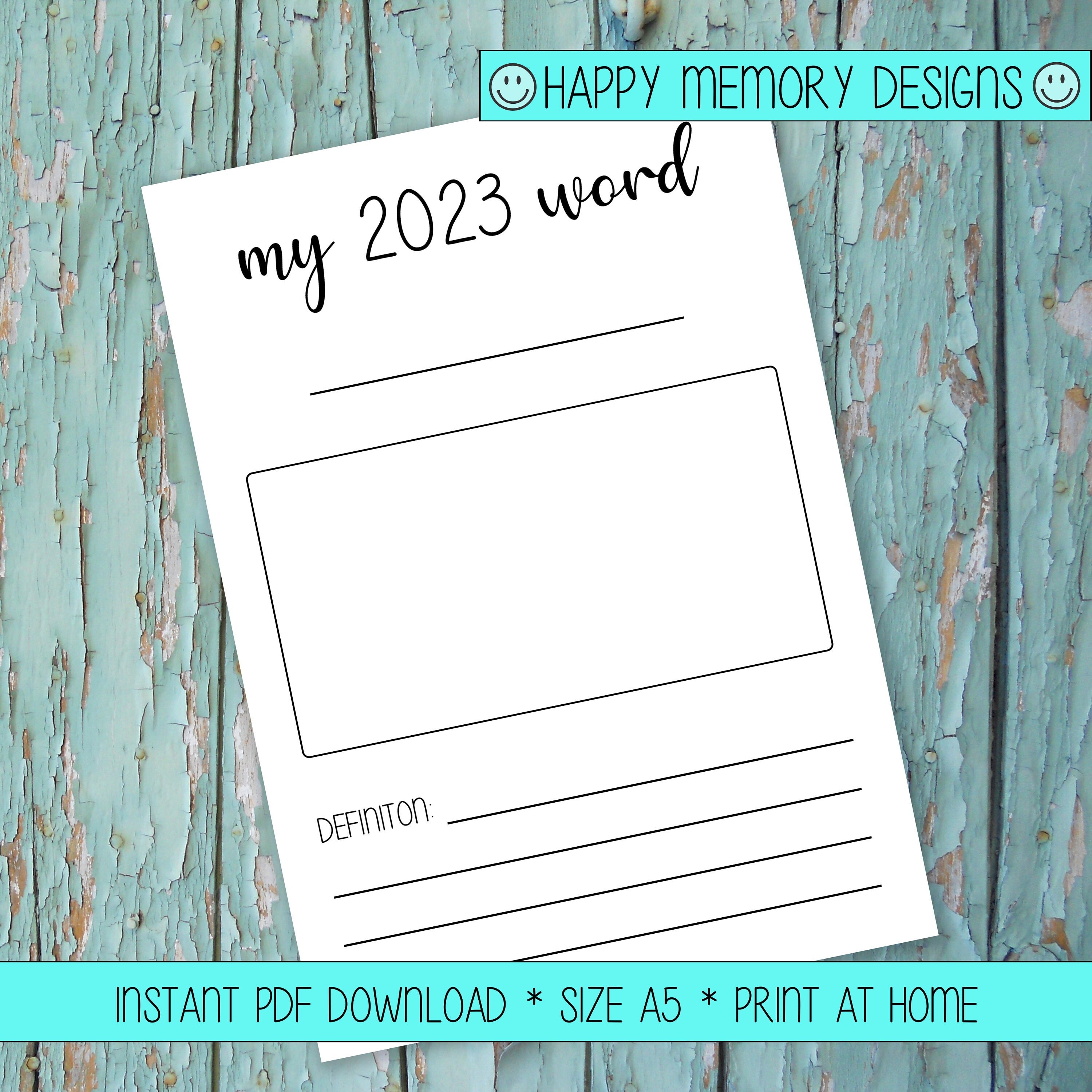 Bullet Journal Word of the Year Digital Download/ Printable - Etsy