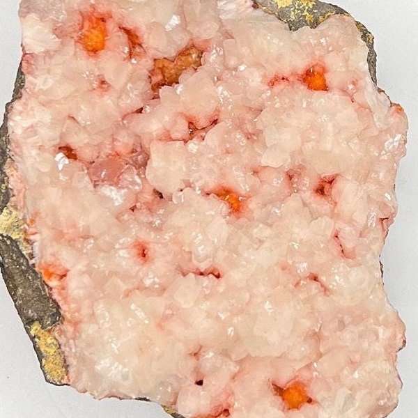 Ruby Crystal, Raw,  Calcite Matrix, Healing, Love, Passion, Psychic Gift mineral