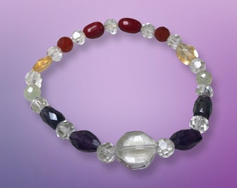 7 Chakra Energy Bracelet, Meditation, High Quality Crystals, Gemstones, Improve Energy, Psychic Jewelry Gifts