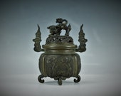 A Chinese Bronze Figural Censer with Xuande Mark