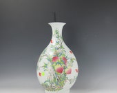 Famous Chinese 9-peach design Porcelain vase 17 quot Heigh