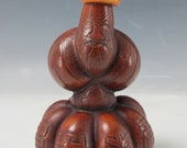 A Chinese Carved Double Gourd with Guang Xu Mark