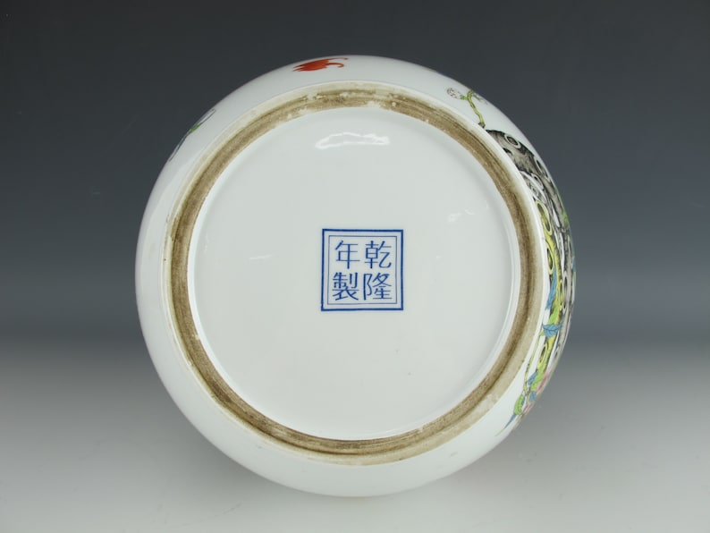 A Chinese Nine Peach Porcelain Vase