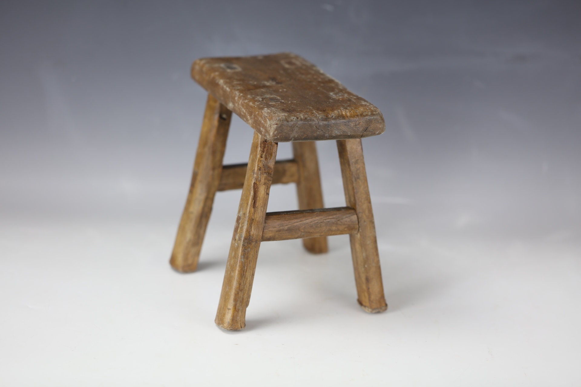 A Chinese Antique Style Walnut Wood Mini Bar Stool 50