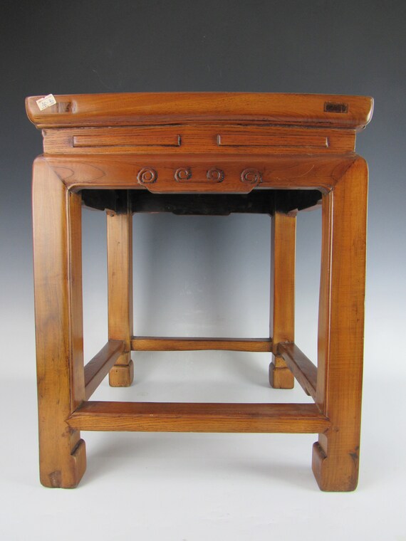 A Chinese Antique Beech Wood Small Table Stool Bench End Table A Chinese Antique Beech Wood Small Table Stool Bench End Table