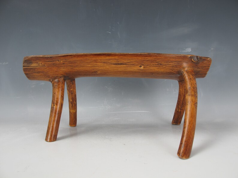 A Chinese Walnut Single Piece Wood Mini Bar Stool Bench Etsy
