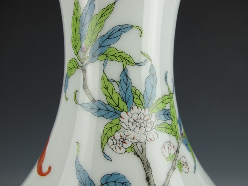 A Chinese Nine Peach Porcelain Vase