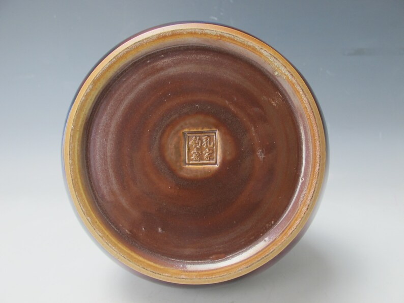 A Chinese Colorful Kiln Vase with handle 12.5\u201dH