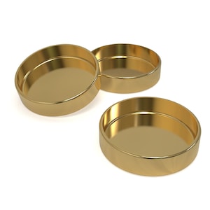 4mm Bezel Cups 3pcs, 14K Gold Bezel Cups, Bezel Jewelry Making Supplies, Bezel Setting Ring, Round Bezel Tray, Cabochon Setting Ring Base
