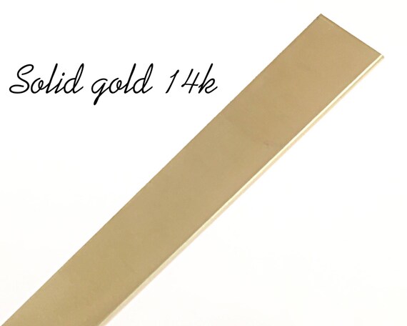14K solid gold sheet metal strip for jewelry making metal Etsy