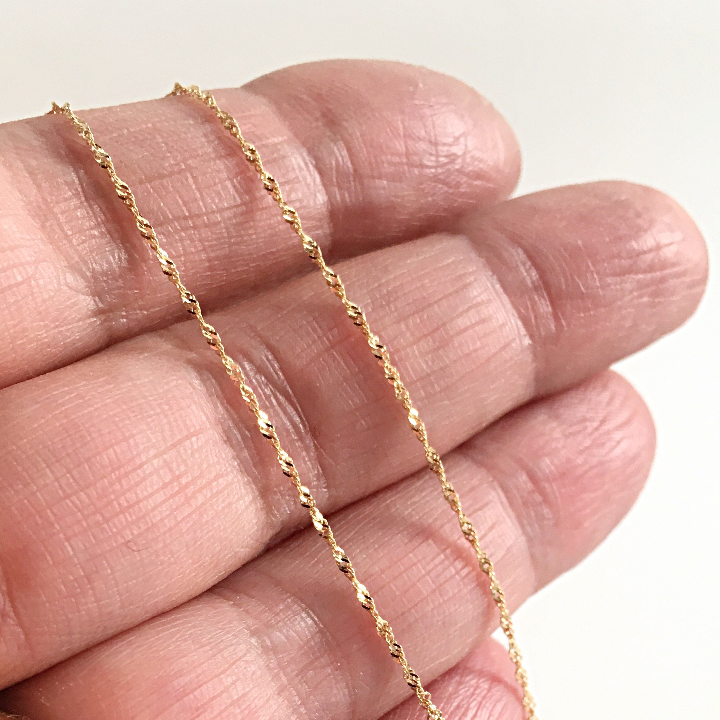 Chain Jewelry Making Gold, Chain for Necklace 45 Cm / 17.7 Inches, 0.84