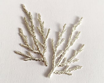 Thuja Twig Casting Metalsmiths, Floral Casting Silversmiths, Jewelry Supply, Sterling Casting, Floral Findings For Jewelry Making Supplies