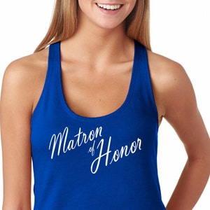 Matrona d'onore serbatoio, Ladies'The Terry Racerback Tank, divertente camicia. Vestiti di mamma camicia, regalo di nozze, f allenamento, serbatoio di nozze