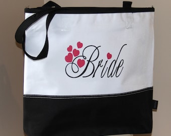 Bride  Bag: Tote Bag, Bridal Shower Gift, Bachelorette Party, Engagement, Carryall, Tote Bag