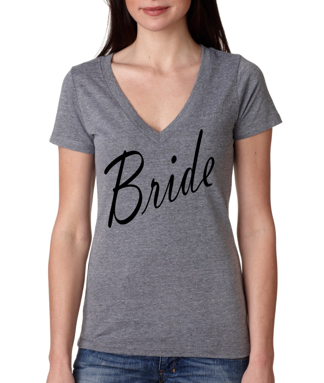 Bride V-neck Shirt Bridal Shirt Bachlorette Gift Bride to - Etsy