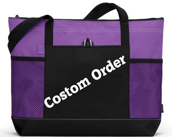 Bride Bag:Heavy tote bag with Name and Date