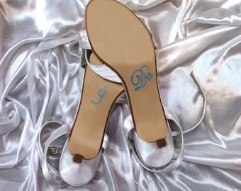 Wedding Shoe Stickers I DO, Something Blue, Crystal Rhinestone, Bridal Shower Gift, Bachelorette Party, Engagement, Free Shipping