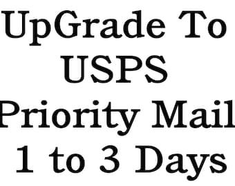 Up Grade to Priority Mail 1 to 3 Days and Express Mail 1 to 2 Day  and Regular Mail