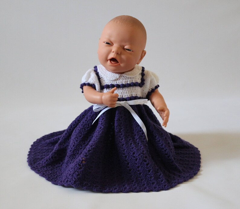 purple newborn dress