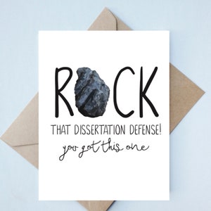 Handmade Dissertation Defense Good Luck Card // PhD cards - clever good luck - dissertation defense card - thesis defense - engineer