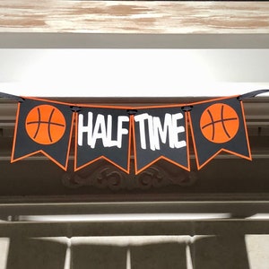 Basketball half birthday banner, Half Time  basketball banner, Half birthday, half birthday decor, Photo prop