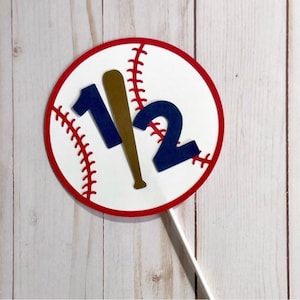 Baseball 1/2 birthday cake topper, Half way to First banner, Half baseball cake topper, Photo prop set, Centerpiece, Boy half Birthday