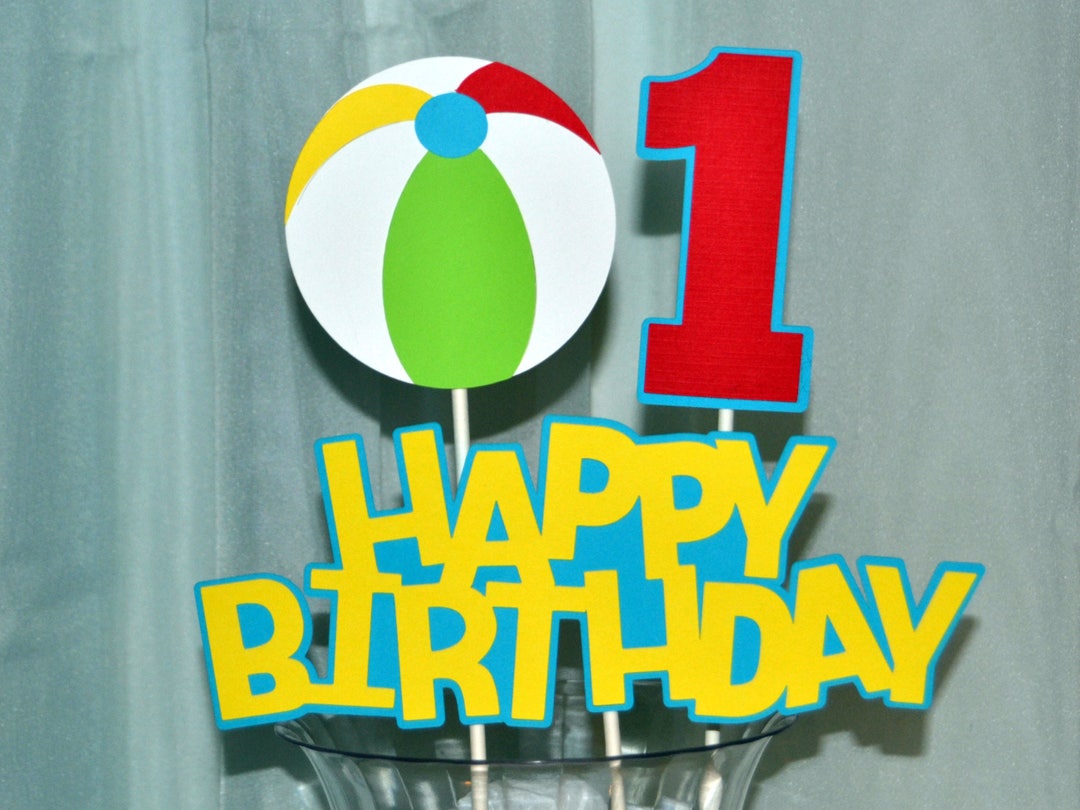 Beach Ball Centerpiece Set, Pool Party, Bright Color Centerpiece, Beach