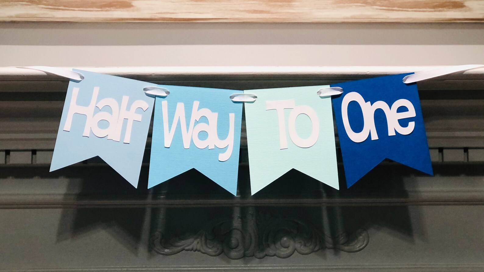 Half Way to One Banner Half Birthday Banner Half Birthday Etsy
