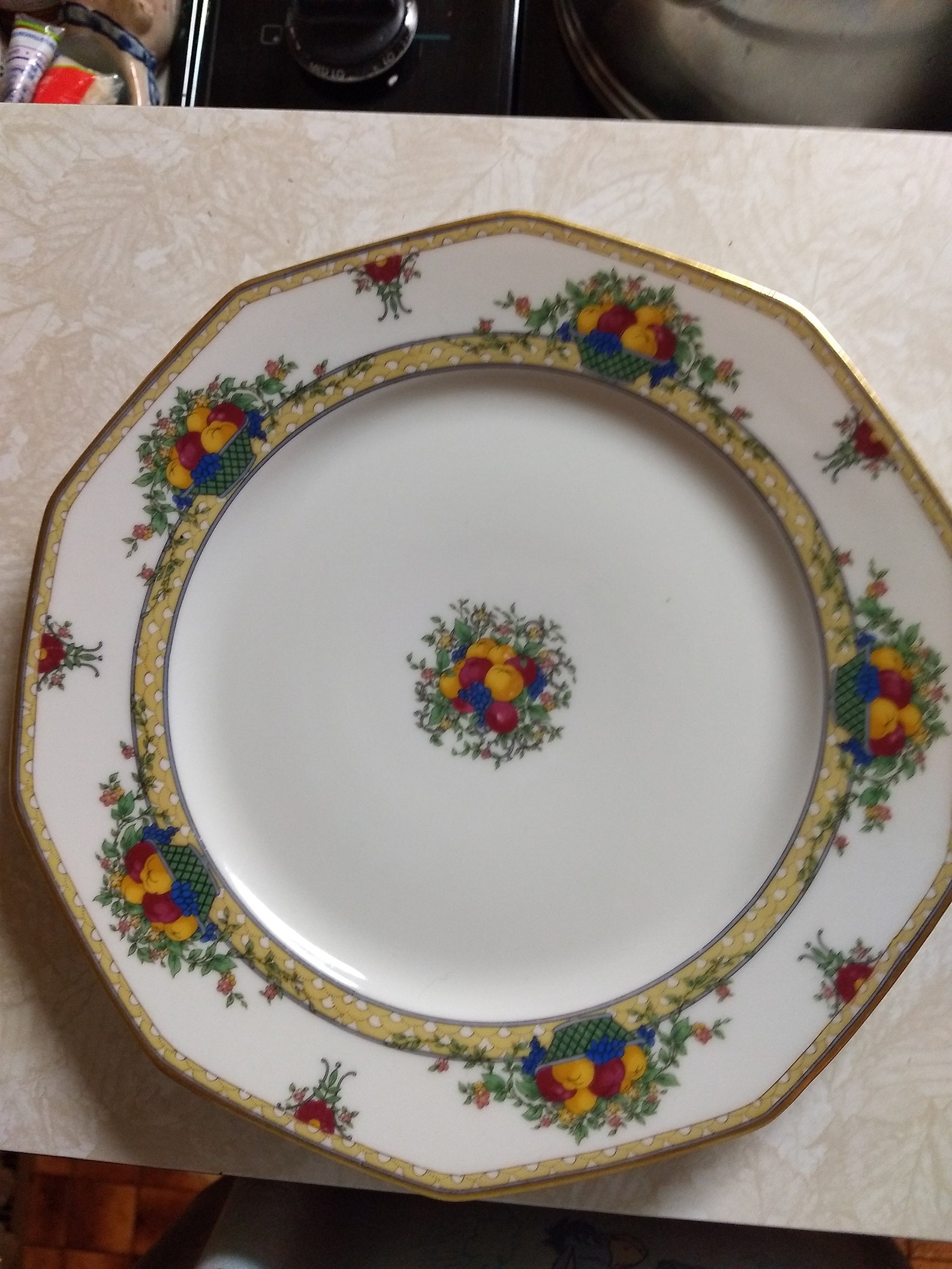 6 pc Haviland Limoges Gold Rimmed Dinner Plates Etsy