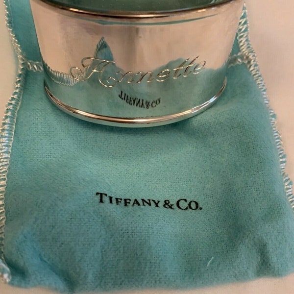 Tiffany & Co. Sterling Silver Napkin Ring "Annette" name engraving