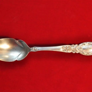Baker Manchester Lady Clare 5 3/8&quot; fruit/orange sterling spoon &quot;H&quot; or &quot;K&quot; mono