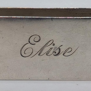 Vintage Gorham Sterling Silver Napkin Ring &quot;Elise&quot; name engraving