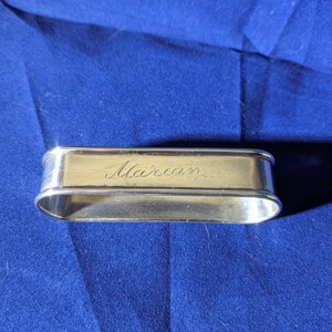 Gorham sterling silver Napkin Ring &quot;Marian&quot; name engraving