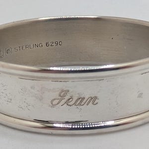 Gorham Sterling Silver Napkin Ring &quot;Jean&quot; name engraving