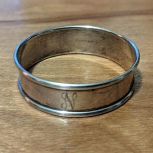 Vintage Gorham Sterling Silver Napkin Ring(s) "N" initial engraving
