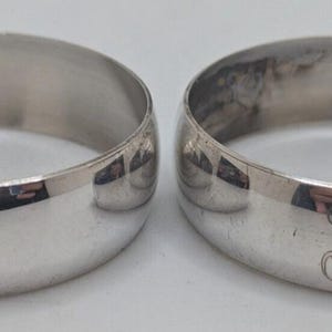 Pair of Gorham Sterling Silver Napkin Rings &quot;J&quot; initial engraving