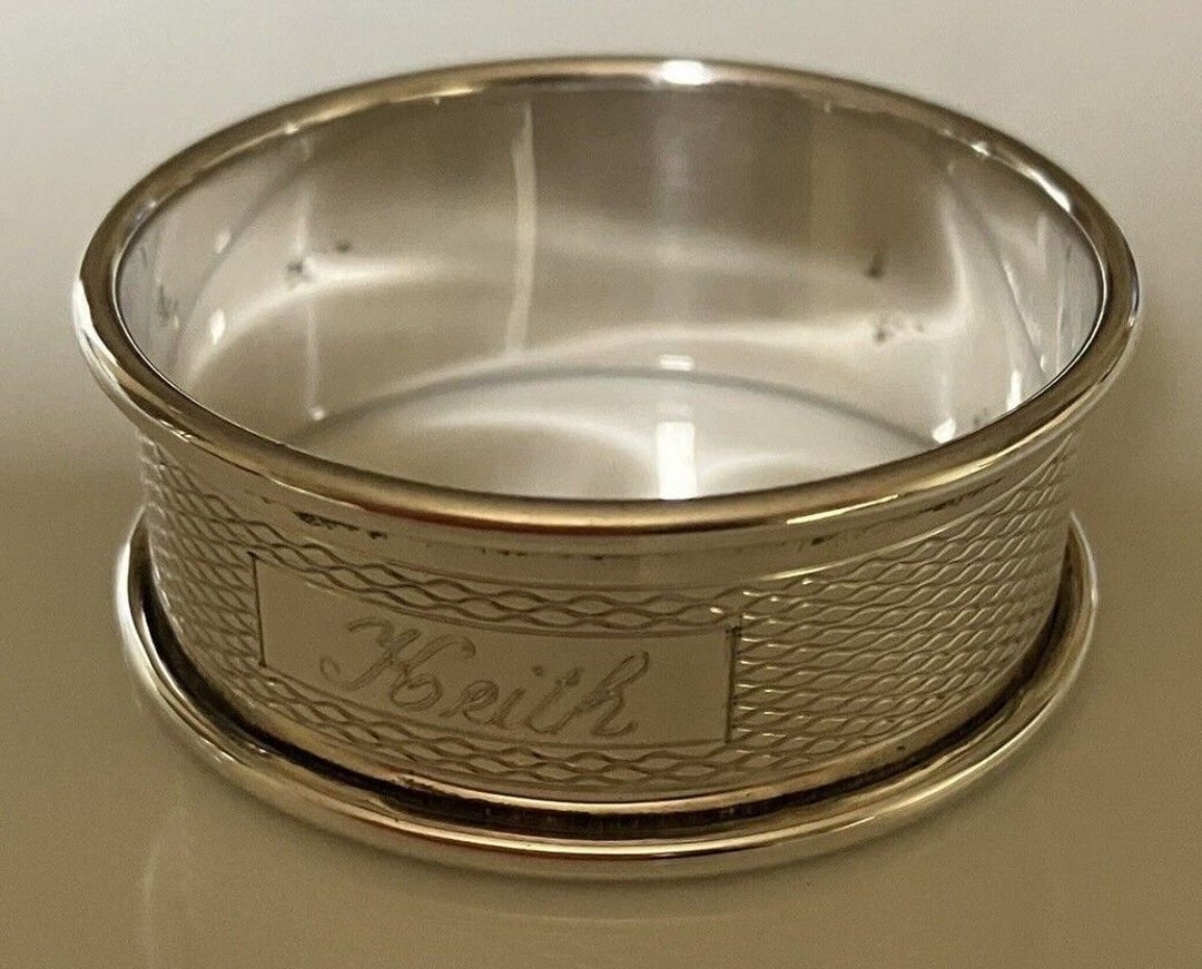 Vintage English Sterling Silver Napkin Ring 