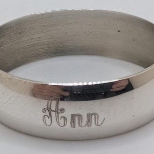 Vintage Gorham Sterling Silver Napkin Ring &quot;Ann&quot; name engraving