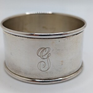 Vintage Gorham Sterling Silver Napkin Ring(s) &quot;G&quot; initial engraving