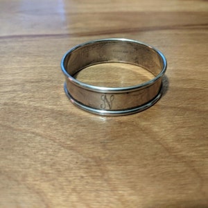 Vintage Gorham Sterling Silver Napkin Ring &quot;N&quot; initial engraving