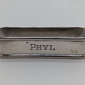 Vintage Gorham Sterling Silver Napkin Ring &quot;Phyl&quot; name engraving
