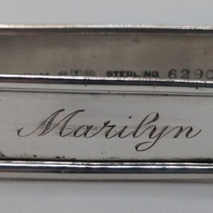 Vintage Gorham Sterling Silver Napkin Ring &quot;Marilyn&quot; name engraving
