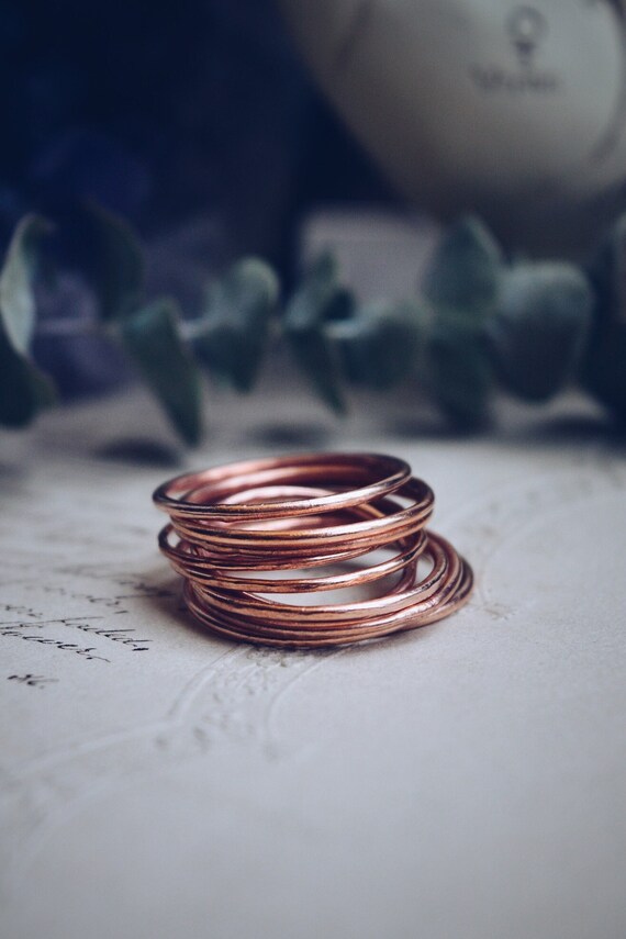 Plain copper sale ring
